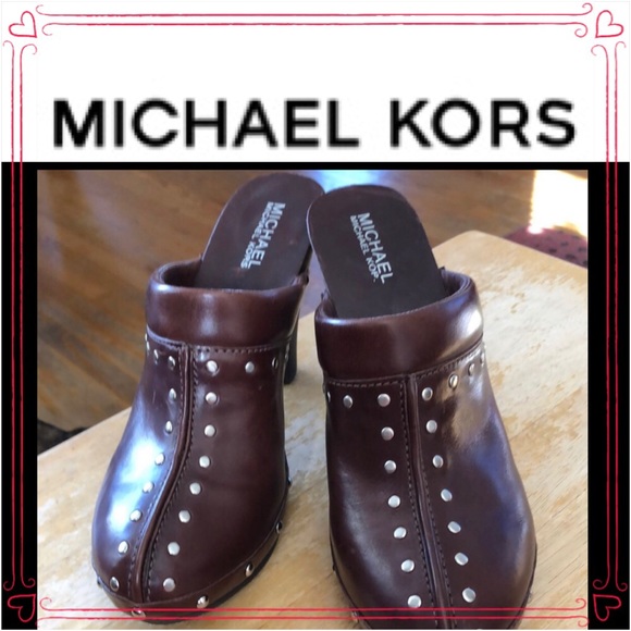 Michael Kors Brown Clog-8 - Picture 1 of 7